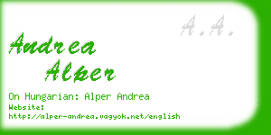 andrea alper business card